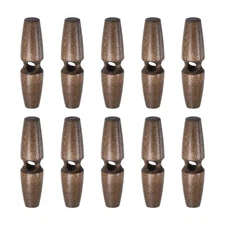 10pcs Wooden Toggle Buttons 50mm Single Hole Olive Sewing Button, Brown