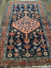 Antico tappeto LILIHAN c.1920 stupendo colore tinto vegetale ottime condizioni 3’5x5’3