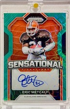 ERIC METCALF 2020 PANINI PRIZM SENSATIONAL SIGNATURES GREEN SCOPE AUTO 20/25