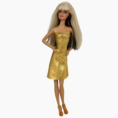 2007 Top Model Barbie Platinum Blonde #M2977 Redressed Original Earrings Mattel