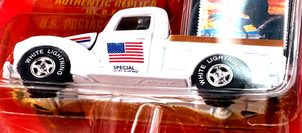 Johnny White Lightning `40 Ford Pickup White Chassis/ USA Cloth Sew On Patch V4 - Image 2 of 4