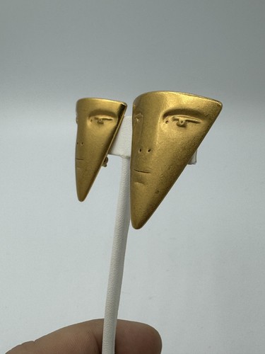 Comité Jean Cocteau/Madeline Flammarion 1997 volto stilizzato bronzo placcato oro - Foto 7 di 16