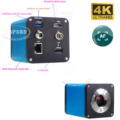 Auto focus 8MP C313 4K / 12MP C314 6K HDMI USB LAN Industry Microscope Camera