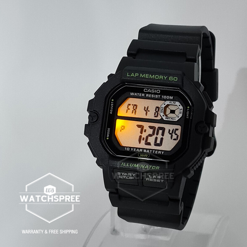 Orologio Casio WS-1400H-8AVCF Uomo - Digitale Al Quarzo, 100m Water Resistant, Memoria Giri, LED - 3