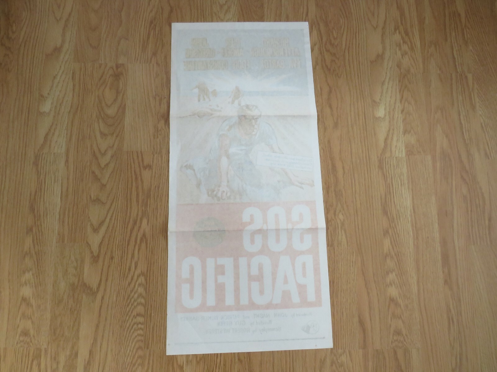 SOS PACIFIC ORIGINAL 1959 CINEMA DAYBILL MOVIE FILM POSTER Richard Attenborough Popularny klasyk