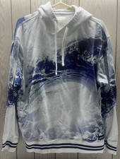 American Eagle Hoodie Ocean Surfer Waves Pockets Size Large PREOWNED