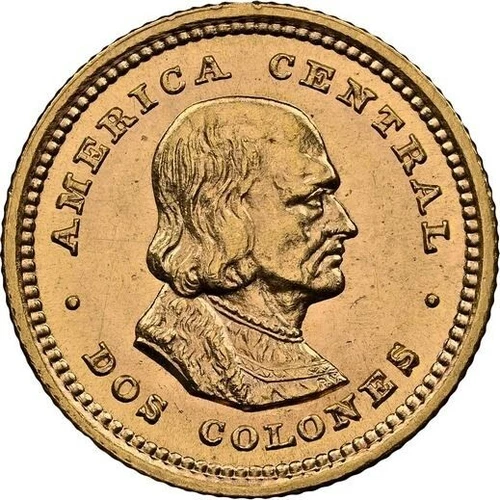 COSTA RICA (struck at Philadelphia Mint) Gold 2 Colones 1916 NGC MS 64 KM-139