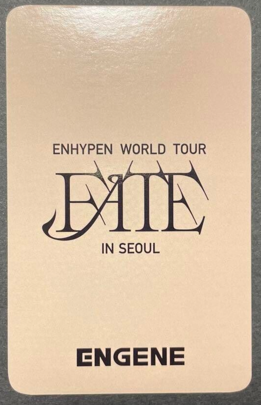 ENHYPEN SUNGHOON WORLD TOUR FATE In Seoul DARK MOON FC LTD