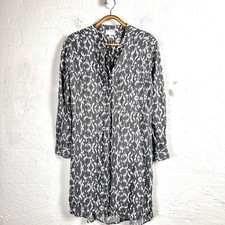 WITCHERY Womens Pencil Dress Size 6 Ivory/Black 3/4 Sleeve Button-Up