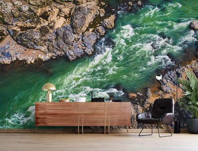 3D River Stones E1156 Wallpaper Mural Paper Wall Print Indoor Murals CA Honey