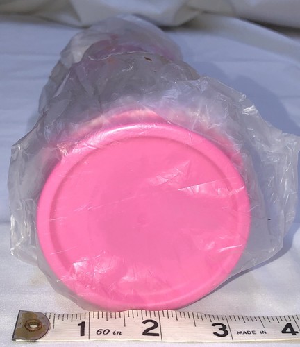 2er Set Tupperware Barbie Becher 16 Unzen mit ROSA Deckeln Neu NOS 0423 - Bild 5 von 8