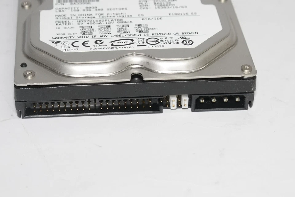 HITACHI 0Y30003 80GB IDE 7200RPM 3.5" Internal Hard Drive - HDS721680PLAT80 - Image 4 of 4