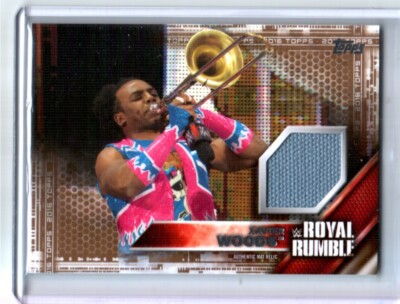 WWE Xavier Woods 2016 Topps TNF Bronze Royal Rumble Mat Relic Card SN 50 of 50