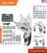 Innovative Cordless Screwdriver Kit with 47 Accessories & Handy USB Charging