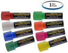 30mm Wide Tip Windshield Markers - Works On Most Surfaces - Glass Markers
