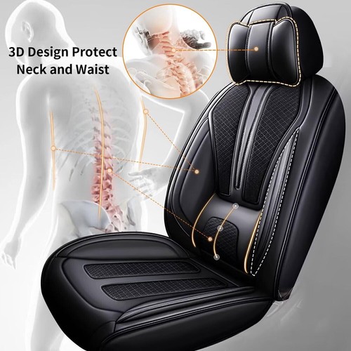 Faux Leather Full Set Car Seat Covers Protector Pad For GMC TERRAIN 2010-2024 - Picture 5 of 7