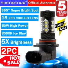 For HONDA FOURTRAX FOREMAN 2PC 80W 9005 Front LED Headlight 8000K Ice Blue Bulbs