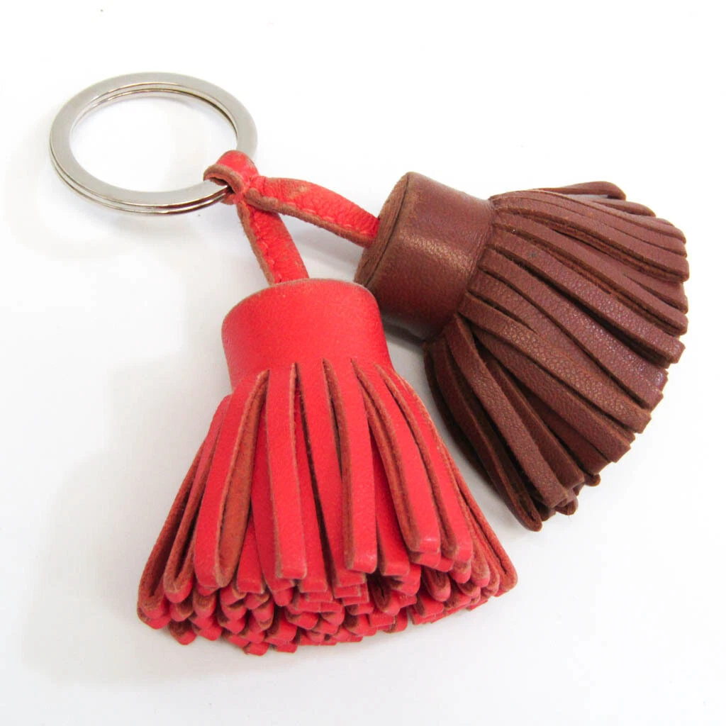 Hermes Carmen Uno Dos Keyring Brown Pink BF554089 eBay