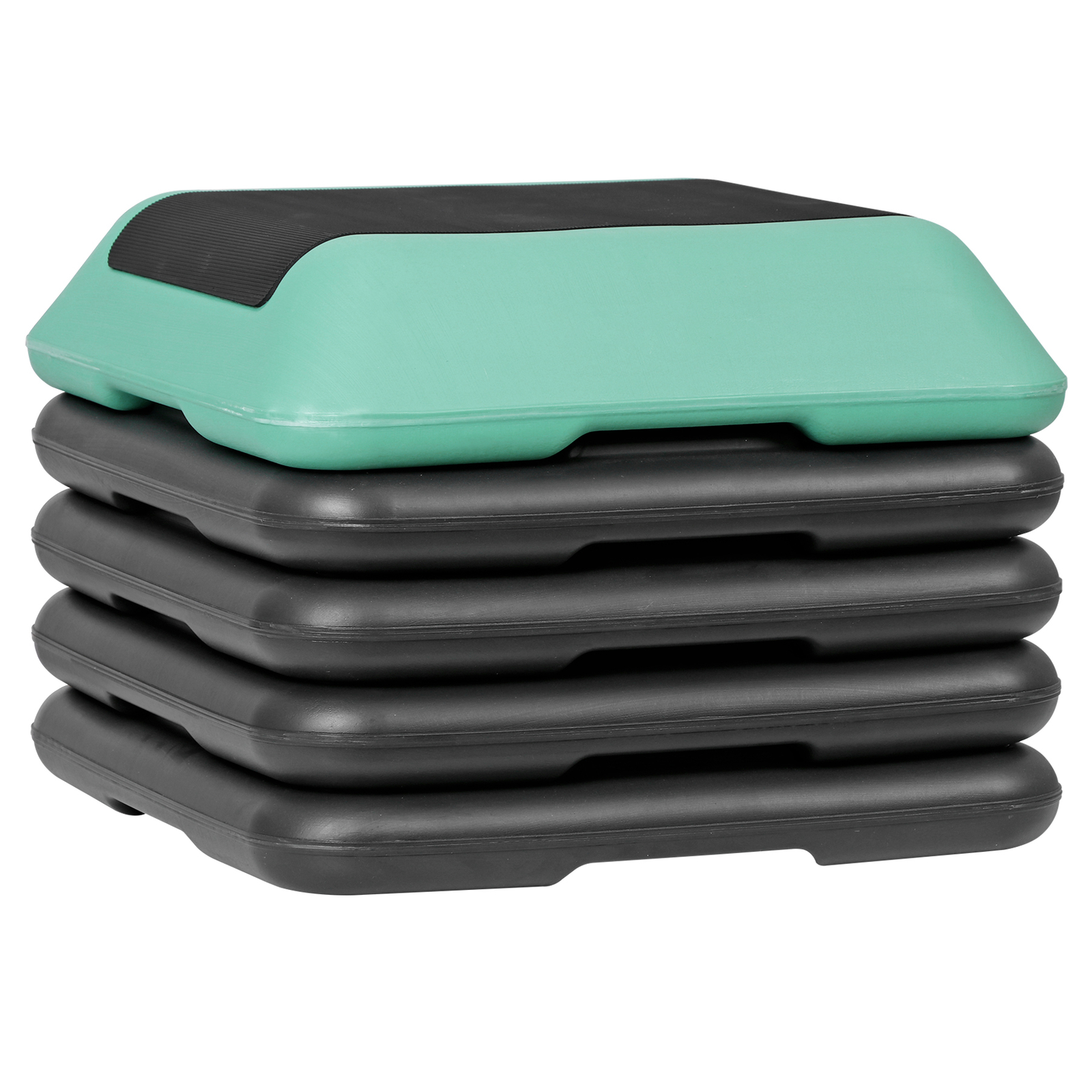 Aerobic Step Platform w/ 4''-12'' Adjustable Height Risers Home Gym ...