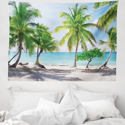 Strand Mikrofaser Breiter Wandteppich Palmen-Insel Shore