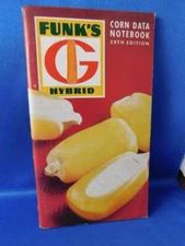 FUNK'S HYBRID CORN DATA NOTEBOOK ADVERTISING 1966 FARM SEED COMPANY COTTAM