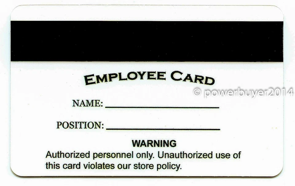 Micros Employee Access Magnetic Swipe Cards (10 Pack) High Quality - NEW - Image 2 of 2