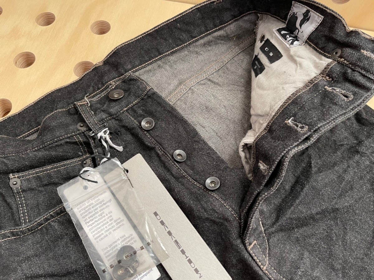 BRAND NEW RICK OWENS DRKSHDW BLACK DENIM 28 BRAND NEW RICK OWENS DRKSHDW BLACK DENIM 28