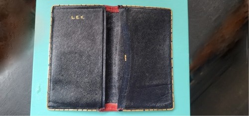 VINTAGE CARTIER 14K SOLID YELLOW GOLD RIM CROCODILE CHECKBOOK WALLET BIFOLD - Picture 4 of 12