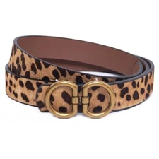 Leopard Belts for Women Animal Print Womens Leather Belt Buckle Ladies Fashion