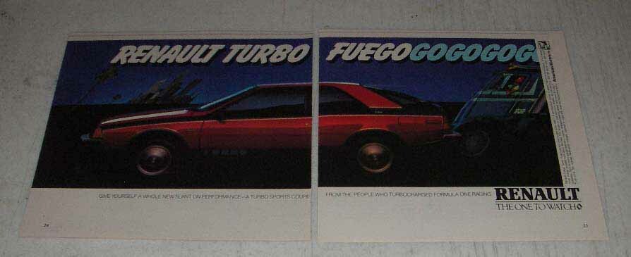1983 Renault Fuego Turbo Ad - Fast Sporty Coupe