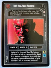 Star Wars CCG Darth Maul Young Apprentice Coruscant Expansion LP/NM