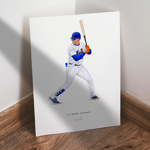 Juan Soto New York Mets Baseball 8x10 Print Poster Art Illustrated - Picture 3 of 10