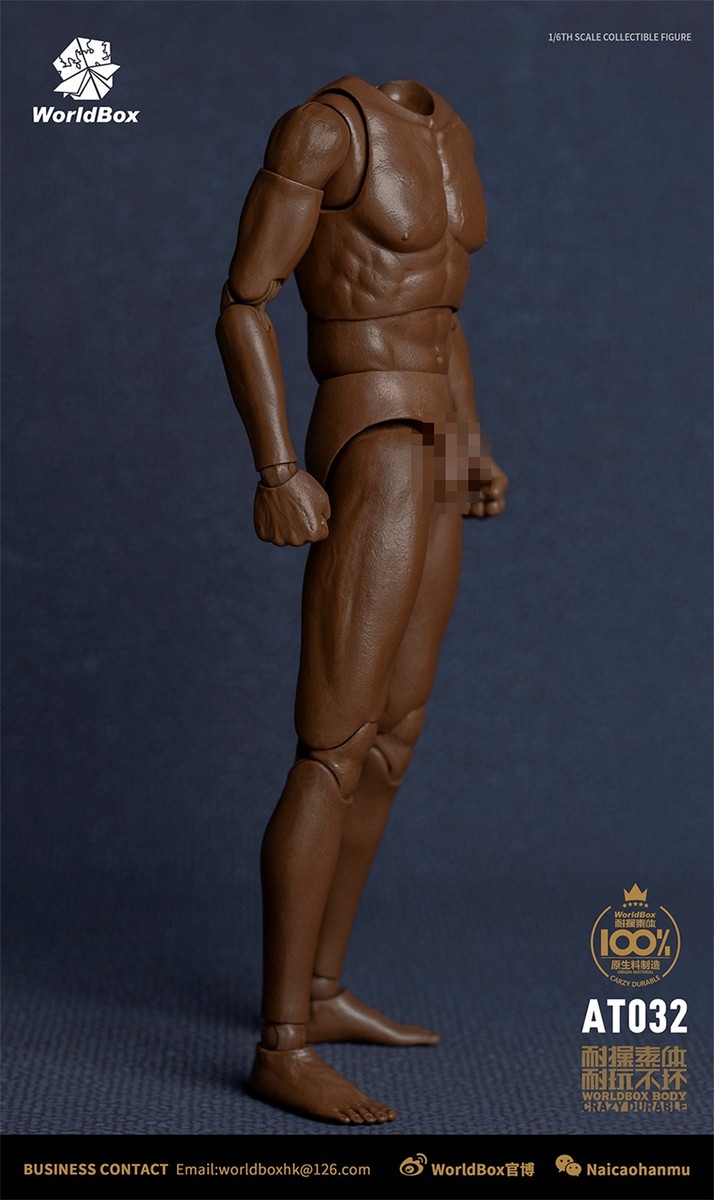 Worldbox 1/6 AT032 Black Skin Muscle Body Flexible Man Action