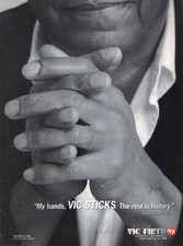 2012 Print Ad of Vic Firth Drumsticks w Jack DeJohnette
