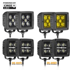 2x3inch Whiteamber Cree Led Cube Lights Spot Pods Truck Fog Driving Offroad Atv 2x3inch Whiteamber Cree Led Cube Lights Spot Pods Truck Fog Driving Offroad Atv