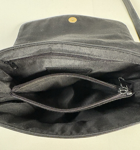 Vintage Etienne Aigner Purse Black Leather Shoulder Crossbody Bag 6 Compartments - Bild 14 von 22