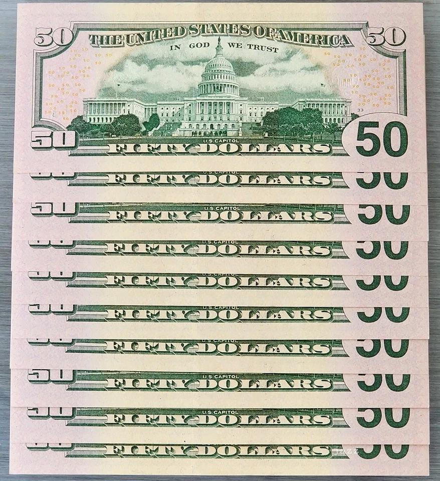 2017A $50 Dollars Bill US Legal Tender Banknote Mint Gem Crisp BEP Strap UNC - Image 3 of 4