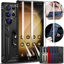 For Samsung Galaxy S23 Ultra 23+ Shockproof Case Cover + 2Pcs Screen Protector