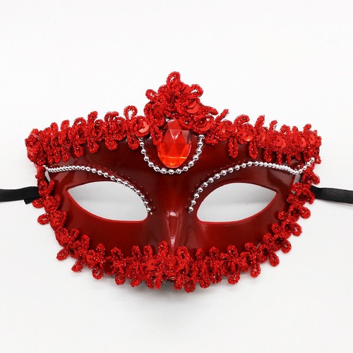 Moda Mujeres Media Mascarilla Vestido Elegante Fiesta Encaje Máscara de Ojos Mascarilla - Imagen 11 de 20
