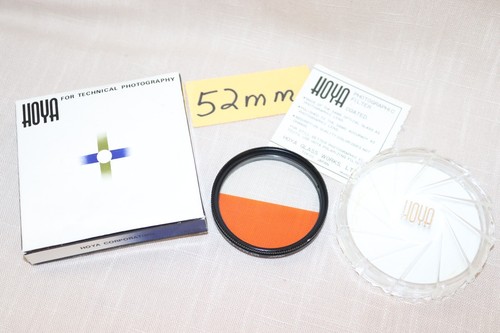 New Vtg HOYA 52mm Half Color ORANGE FILTER Japan 52mm Blue Half Color/Orange Ftr - Picture 7 of 8