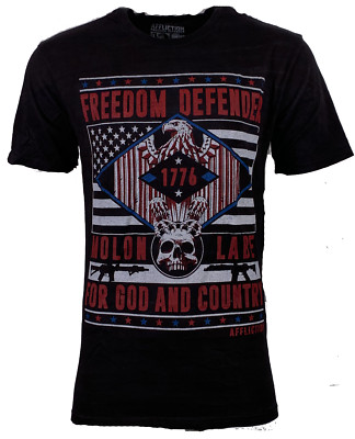 AFFLICTION Men's T-Shirt IRON EAGLE Tee Black Label Biker