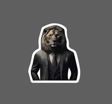 Lion Suit Sticker Business Waterproof NEW