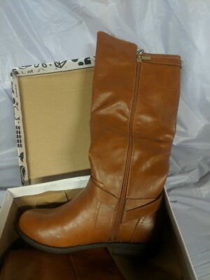 Bamboo Womens Montana-83m Buckle Knee Boots Size 6 Brown ~ shelf1L