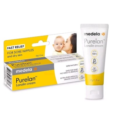 Purelan Lanolin Nipple Cream for Breastfeeding 100% All Natural 