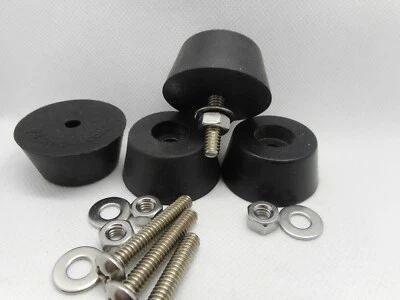Set Of 4 Generator-Air Compressor Etc. LG. Rubber Feet Set w/Mounting Hardware