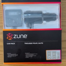 Zune FM Transmitter Car Charger Pack Black for Zune 30GB 80GB 120GB 16GB 8GB