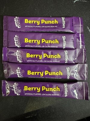 50 Packets Of Sugar Free Skittles Berry Punch Flavor Drink Mix