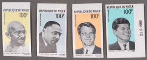 MayfairStamps Niger John & Robert Kennedy Martin Luther King & Mahatma Gandhi St