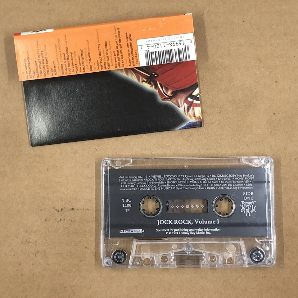 JOCK ROCK Cassette Tape 90s Comp QUEEN RAMONES THE ROMANTICS ESPN Foto 2 de 4