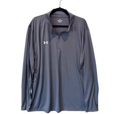 Under Armour Mens 3XL Gray Quarter Zip Long Sleeve Pullover Athletic Shirt